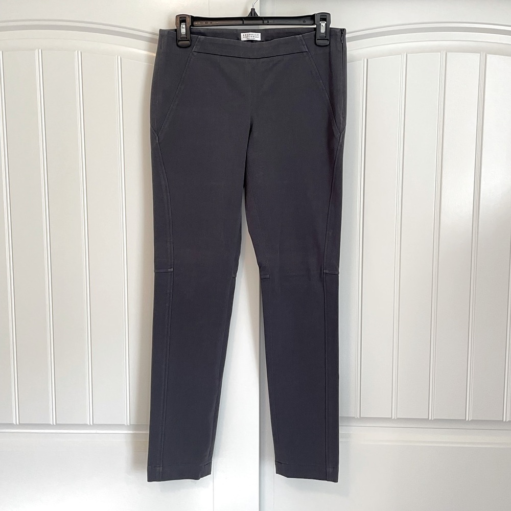 Brunello Cucinelli grey straight leg casual pants women's size 4 France size 36